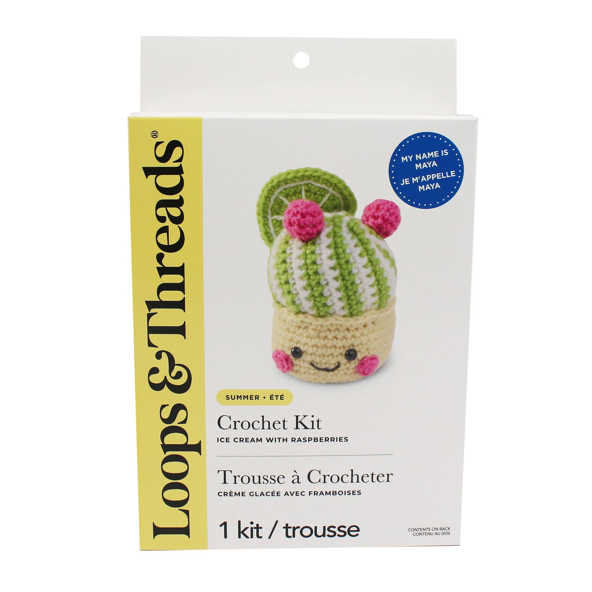 Summer Ice Cream with Rasperries Crochet Kit by Loops & Threads®